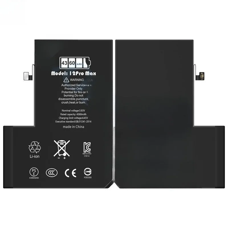 Applicable to Apple 12 Pro max battery A2411/A2342/A2410/A2412 mobile phone battery,new large capacity, free tool 3.83V 4360mAh