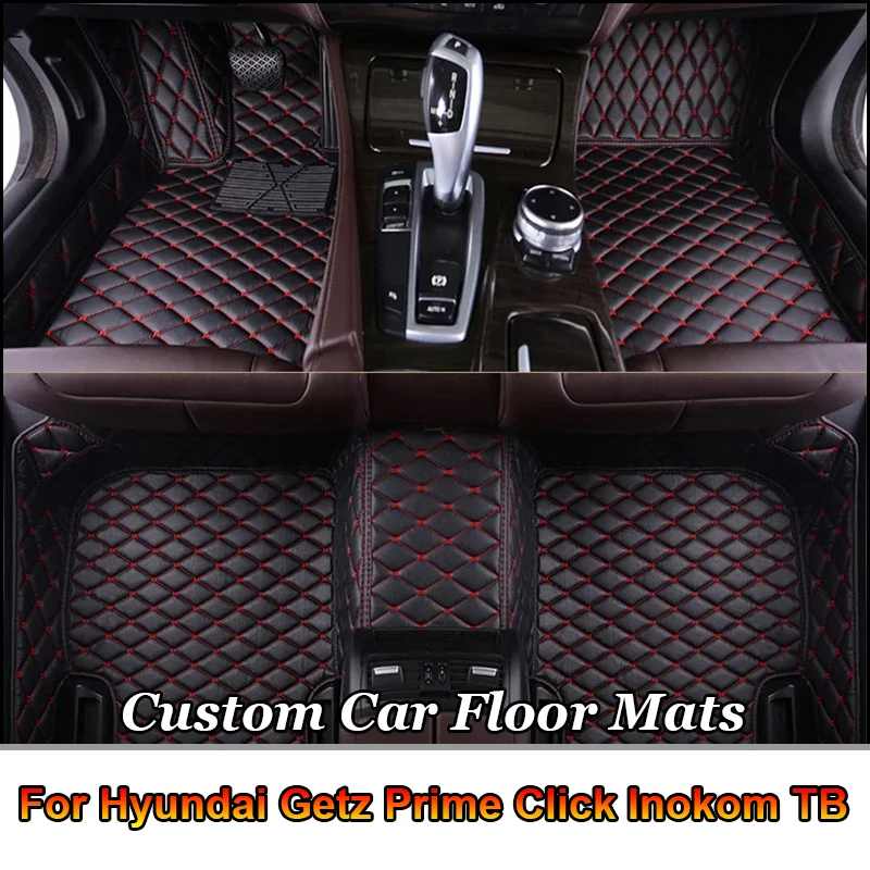 

Car Floor Mats For Hyundai Getz Prime Click Inokom TB 2002~2011 Rugs Luxury Mat Protective Pad Leather Carpets Car Accessories