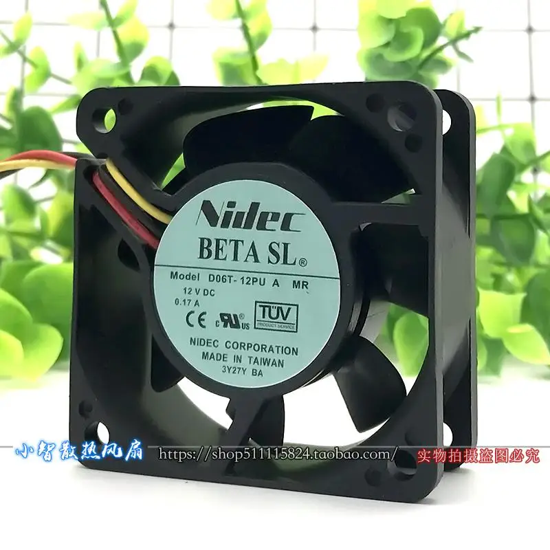 ORIGINAL D06T-12PU 12V 0.17A 6025 60*60*25mm NEW COOLING FAN RADIATOR