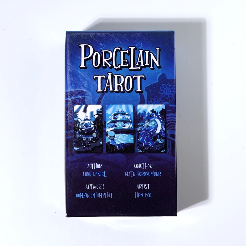 Porcelain Tarot Complete 78 card deck including the full Major and Minor Arcana 7 x 12cm 1 Special Card Happy Yellow Duck