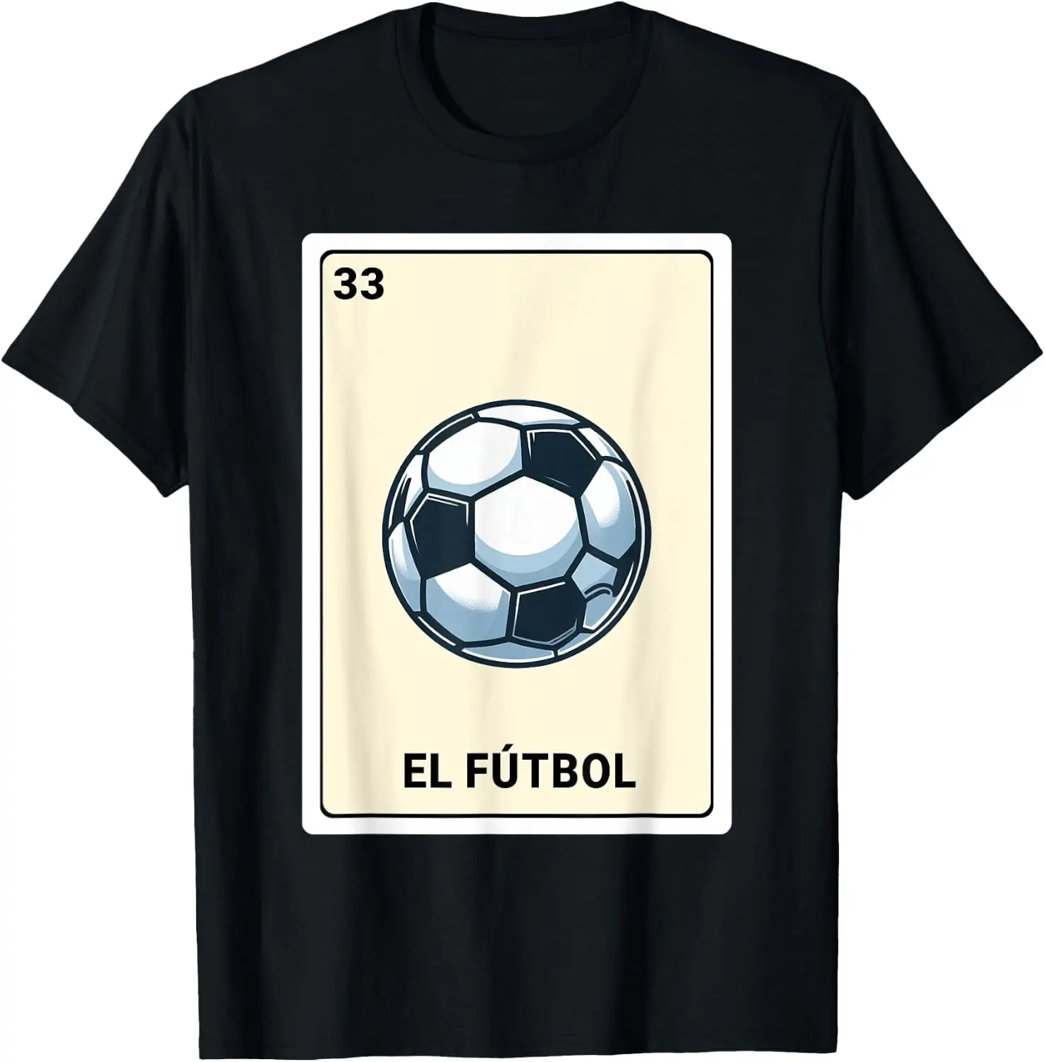 El Fútbol The Football Slang Chicano Mexican Bingo Card T-Shirt 100% Cotton Trendy Y2K Short-Sleeve Tee-Soft, Quick-Drying,