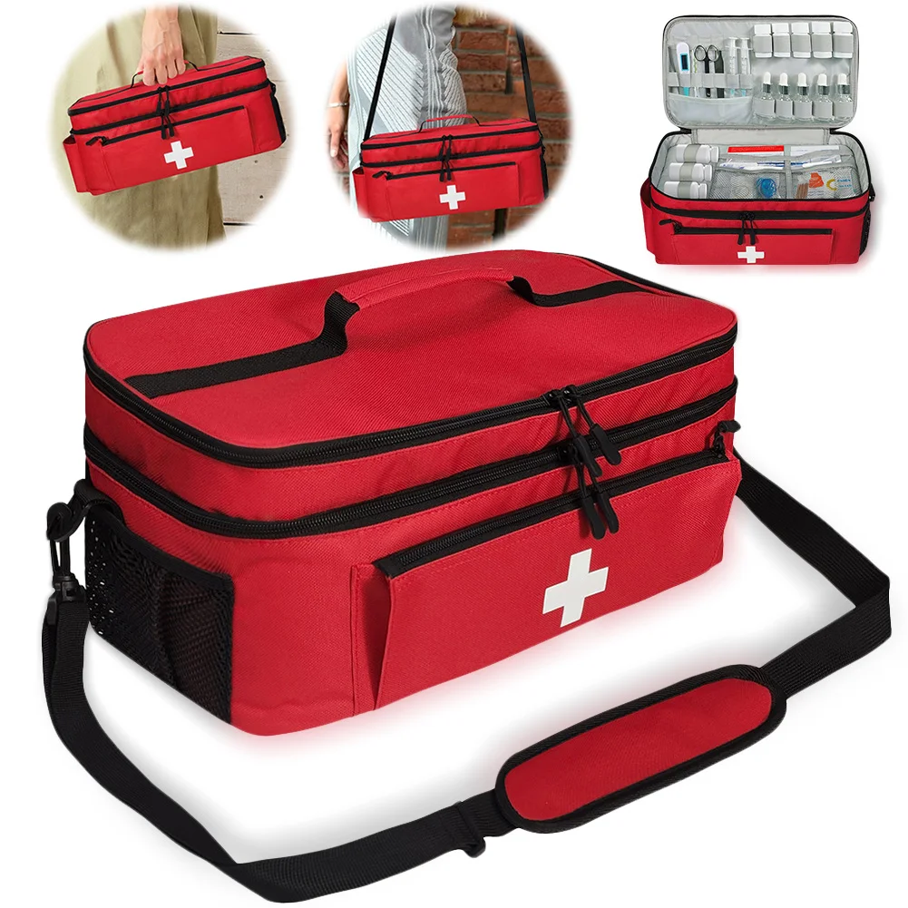 

Travel Medicine Bag with Lockable Zippers Pill Bottle Organizer Medication Organizer Medication Travel Case for Home Travel