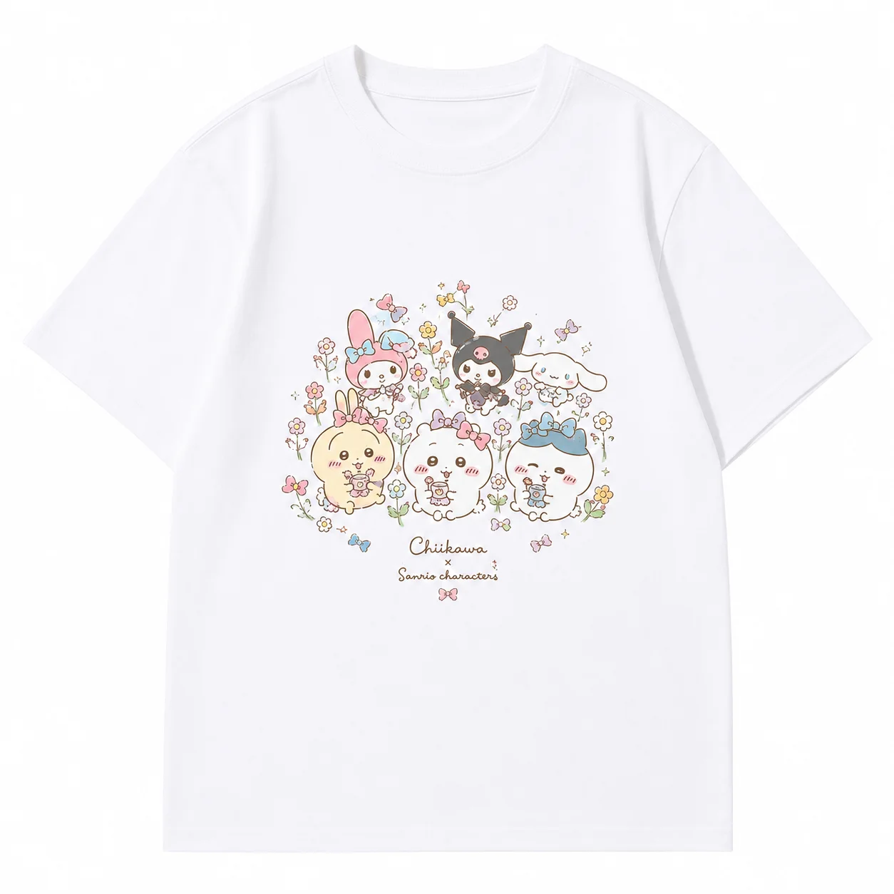 2026 Chiikawa DRINKING LICENSE Sommer Eltern-Kind Reines Baumwoll-T-Shirt Bequem, Atmungsaktiv, Hochwertig Ins Y2k – Detail 4