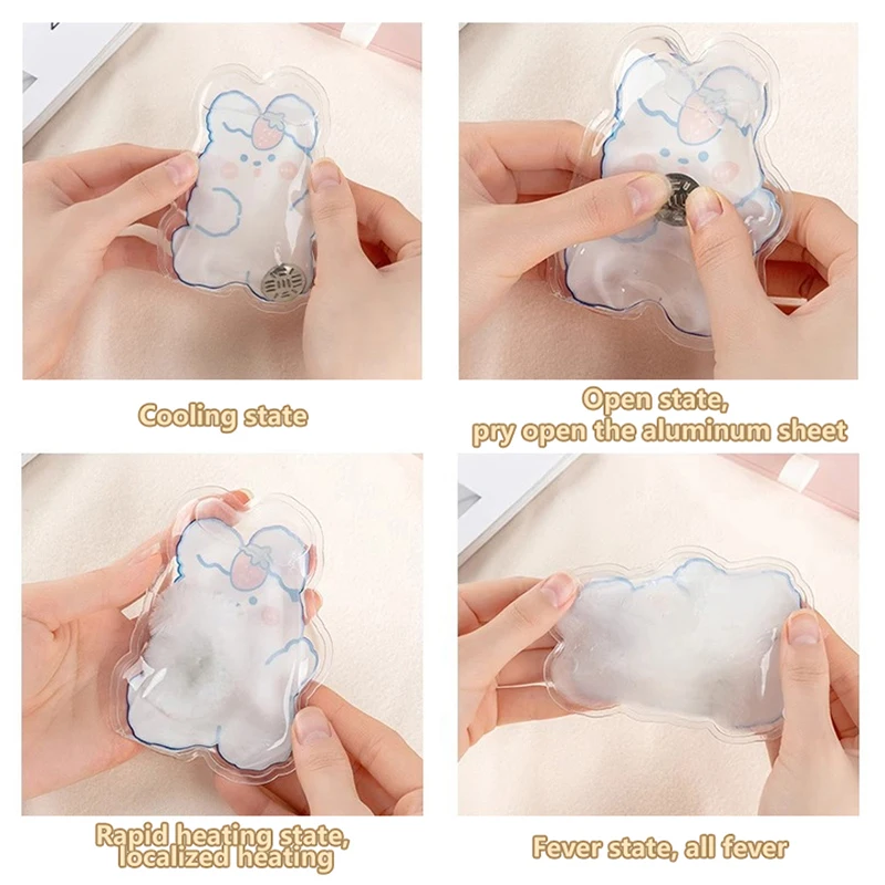 Reusable Frog Animals Hand Warmer Multi-functional Long Lasting Hand Click Gel Warmers Pocket Instant Hot Pad For Bag Backpack