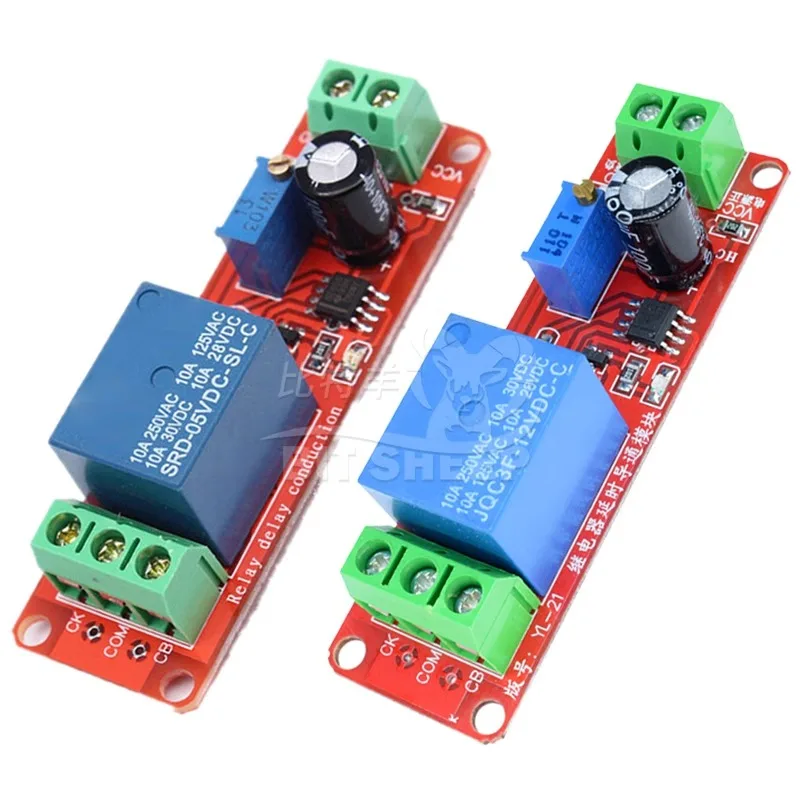 NE555 Delay Module 12V5V on-relay Monostable Switch Vehicle 1-10 Seconds Time Adjustable