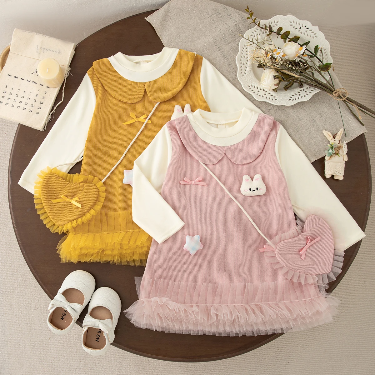 Baby Girls' Dress Spring Autumn Cartoon Cute Long Sleeve Girls' Dress Sweet Princess Baby Dress Baby Girl Clothes