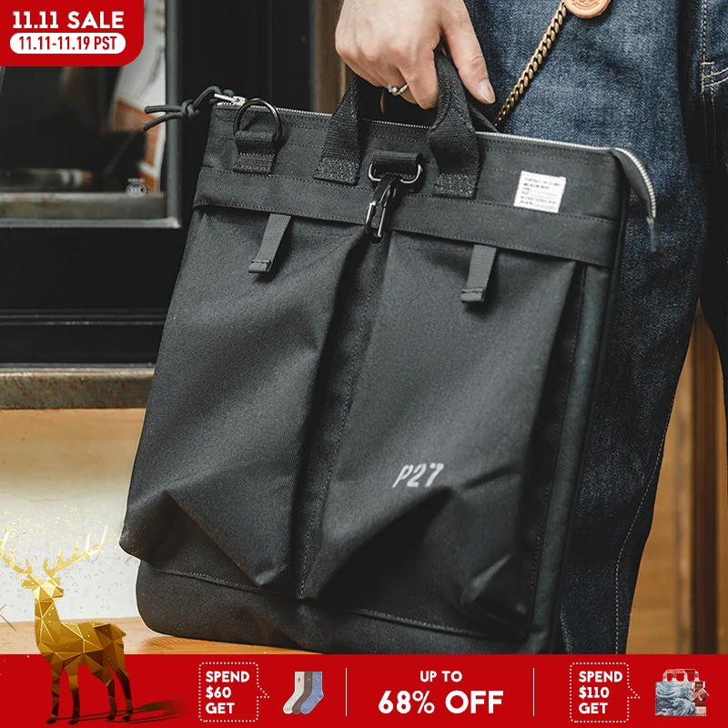 

Сумка-мессенджер Maden мужская на шлем, холщовая вместительная сумочка кросс-боди, дизайнерский чемоданчик на плечо для планшетного компьютера