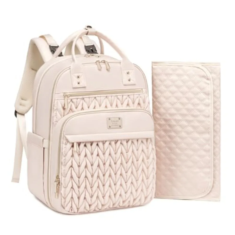 Diaper Bag BackpackStylish Baby Diaper Bag Waterproof Travel Diaper Backpacks Baby Bags with Changing Pad Stroller Straps Insul