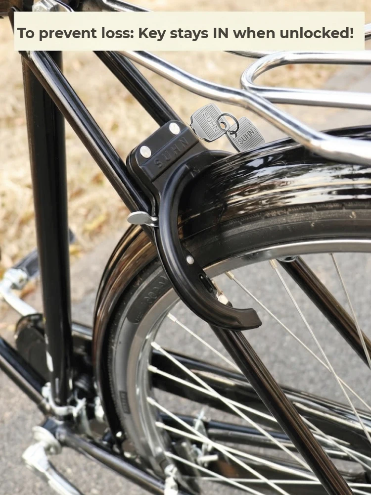 AliExpress NONE Outdoor Bicycle Horseshoe Lock - Fully Enclosed Steel Pipe Anti-Theft Lock with 2 Keys for Bicycles, Cycling and Holiday Gifts