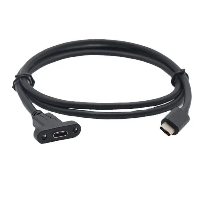 0.3m 0.5m 1m Type-C Male to Female Extension Cord With Ears USB 3.1 Type C Male to Female Nut With Ear Extension Cord