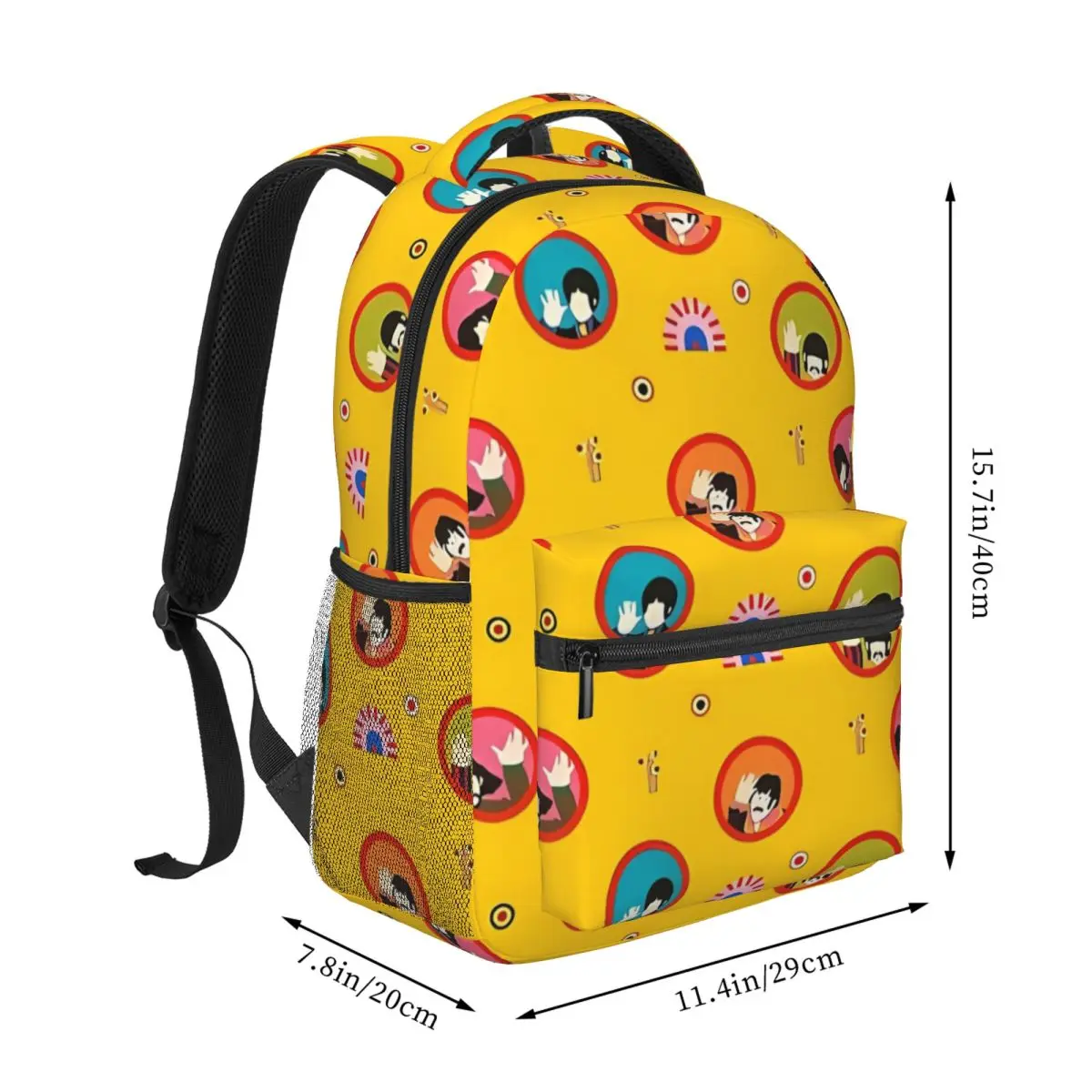 Colorful Submarine Pattern New Fashion High Capacity Waterproof Backpack Trendy Girls Boys Laptop School Book Bag