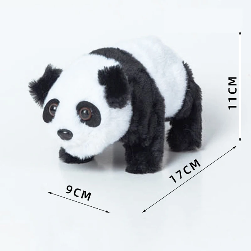 Creative Cute Electric Plush Panda Doll Simulated Bamboo Biting Electric Panda Walking and Wagging Tail Electronic Pet Toy