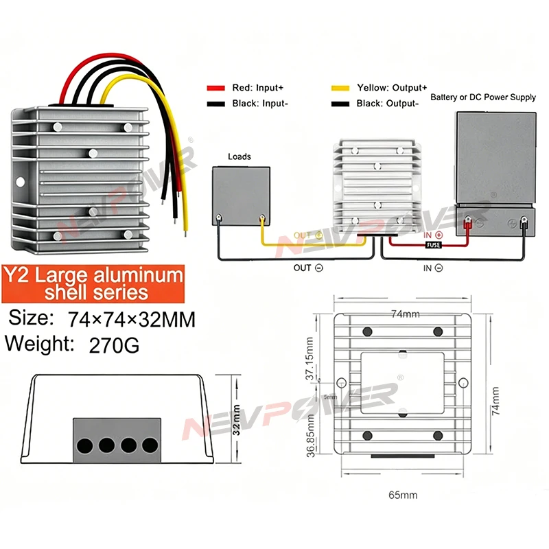 DC Converter DC12v 24v To 40V 42V 45V 48V 50V 52V 53V 54V 56V 60V 65V 72V Step up Module Power Supply Boost 3A