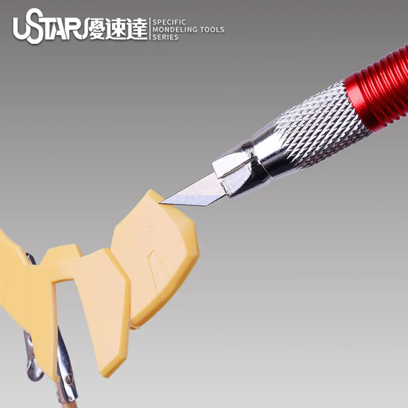 U-Star-Multi-Function Pen Holder para Gundam Model Making, caneta de liga e faca de escultura, 2 em 1, vendo linha