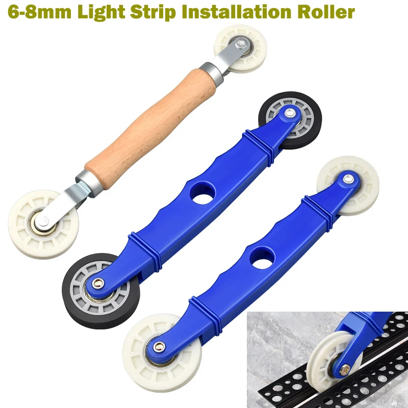 6-10mm Light Strip Installation Roller LED Strip Light Install Tool ABS Rubber U-Groove Fix Hard Bar Lamp Quick Mount Tools