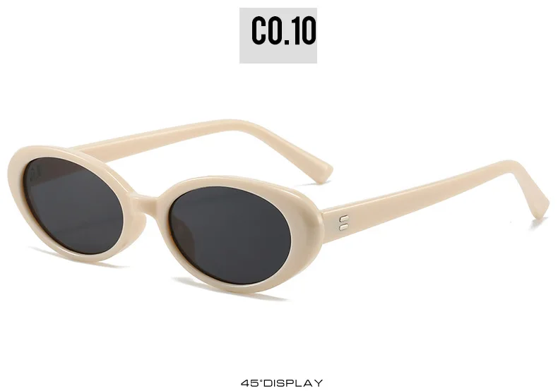 Retro Vintage Oval Sonnenbrille Frau 2024 Marke Designer Runde Sonnenbrille Männer UV400 Punk Stil Luxus Brillen Weibliche Oculus – Detail 11