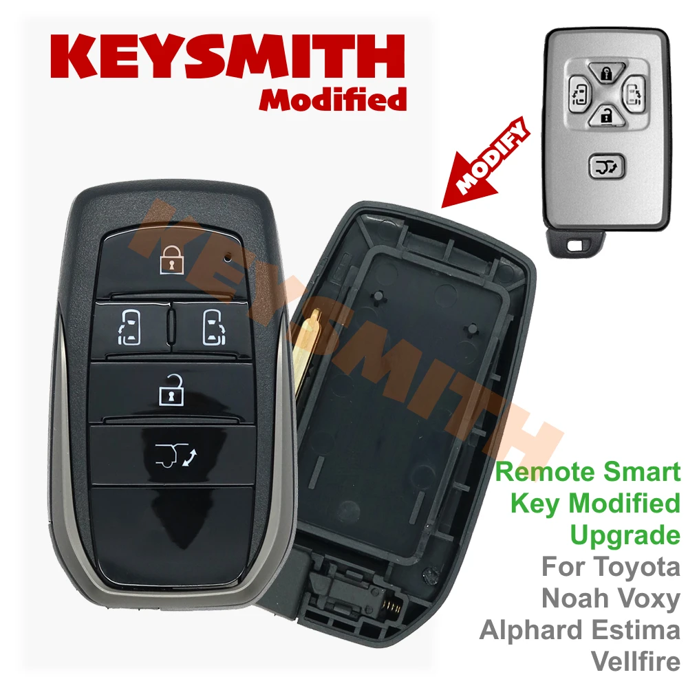 KEYSMITH Modifizierter Smart-Schlüssel für Toyota Noah Voxy Alphard Estima Vellfire Schlüsselgehäuse – Detail 1