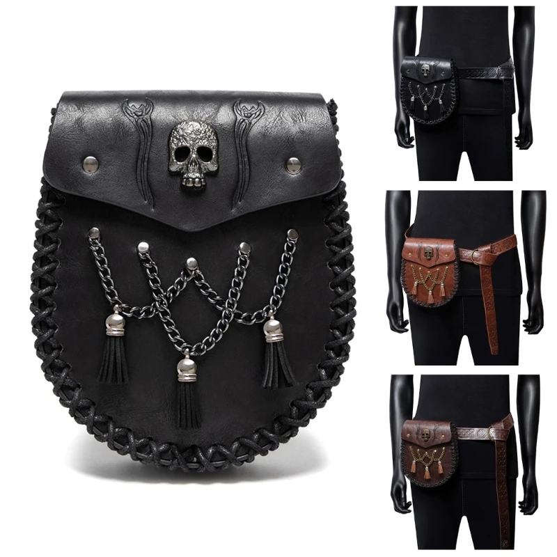 Medieval Leather Belt Pouches Costume Accessories LARP Waist Bag Fanny Pack,Pu Leather Coin Purse Gifts