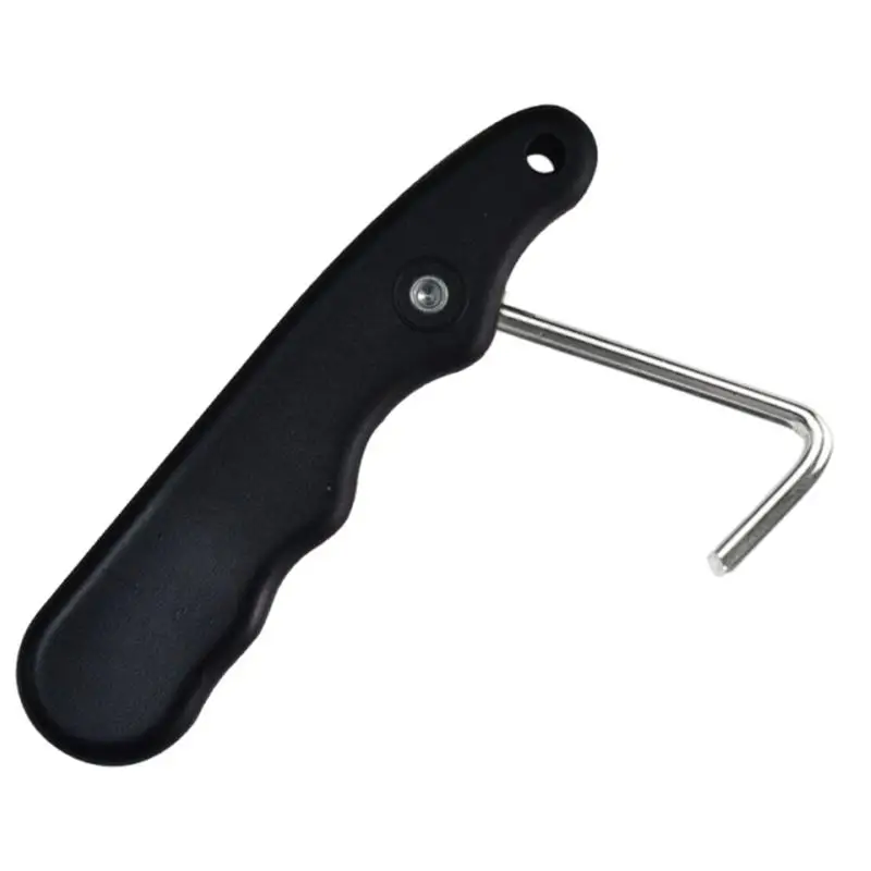 Hockey Lace Tightening Tool Stainless Steel Lace Puller Portable Lace Tightener Folding Skating Tool Anti-Slip Ice Roller