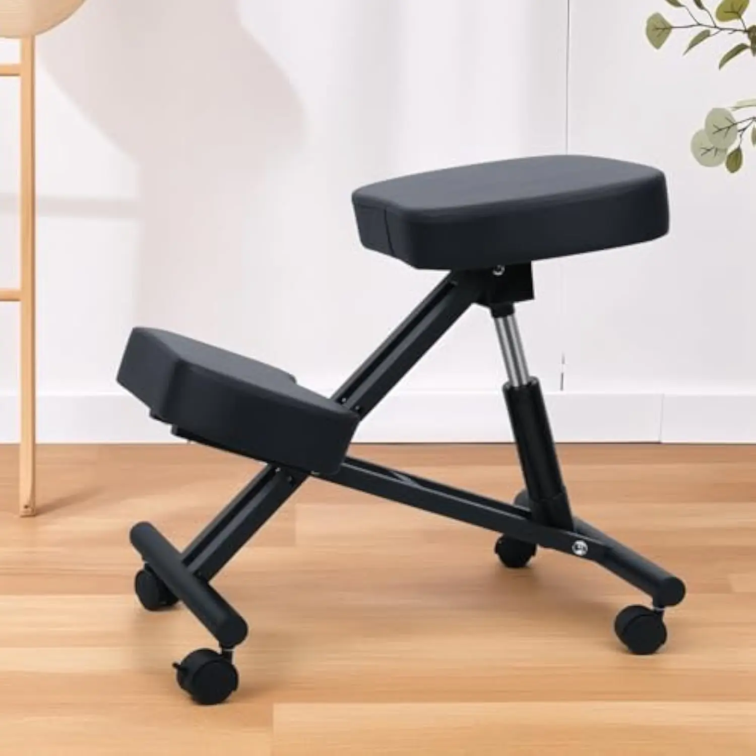 

Kneeling Chair,Meditation Chair,Posture Chair to Relieve Neck & Back Pain, Brake and Smooth Gliding Casters, Knee Chair Ergono