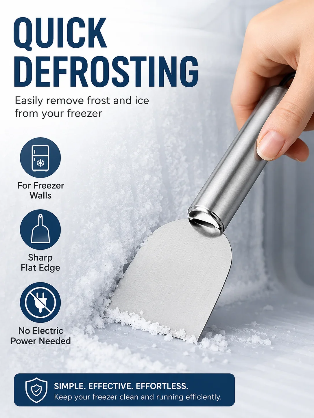 Versatile cleaning scraper Durable metal stainless steel glue remover Snow shovel for kitchen, bathroom and home use