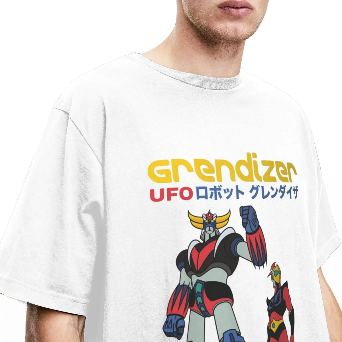 Men Women UFO Robot Grendizer Goldorak T Shirts Merch Pure Cotton T-shirt Clothing Vintage Tees Printed