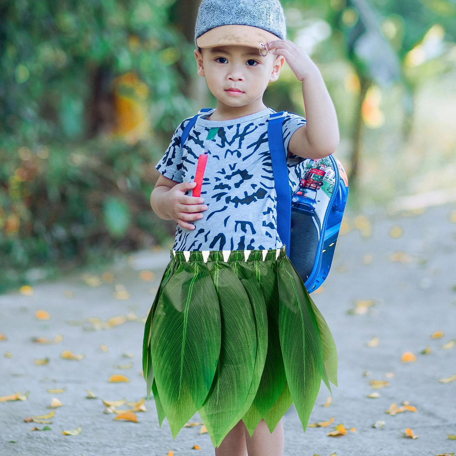 

Grass Skirt Polyester Hula Leaf Elastic Band Festival Party Costume Luau Dance Performance Skirt
