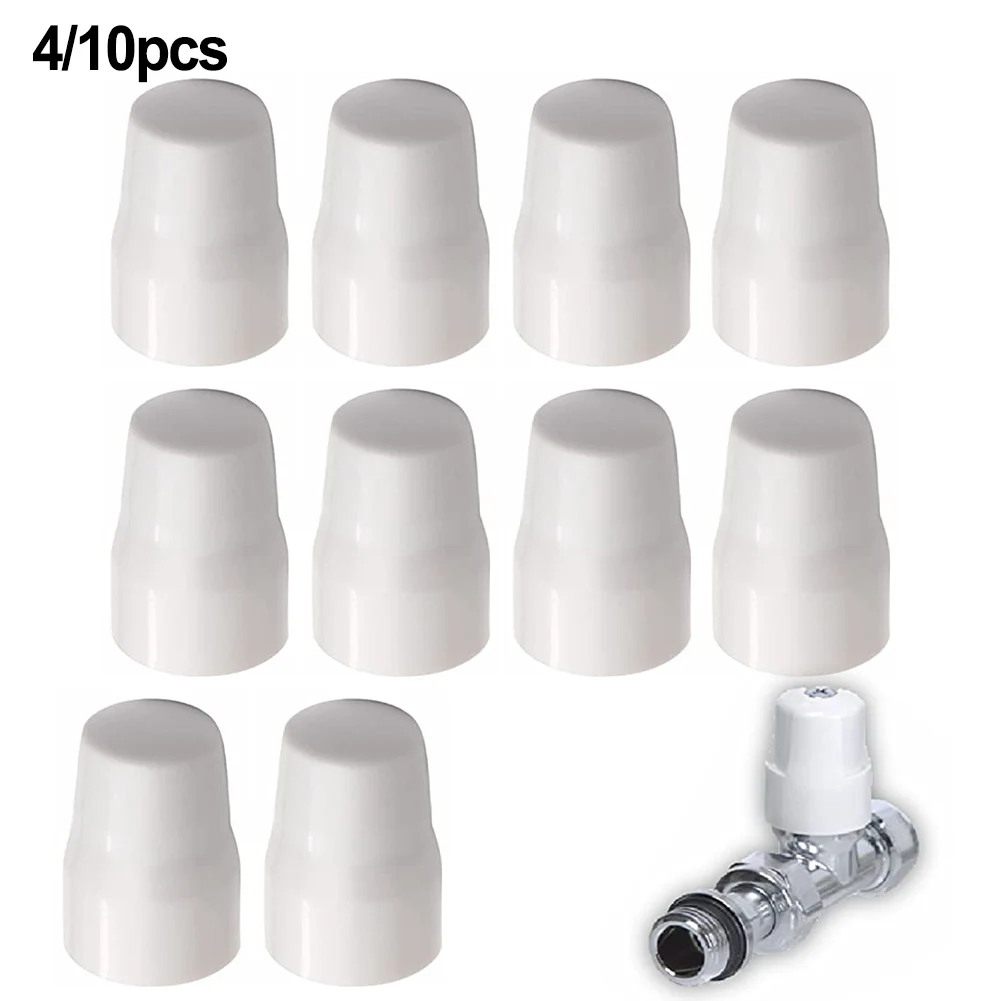 4-10pc Radiator Valve Cap Easy Push-Fit Replacement Valve Cover White ABS Plastic 20-25mm Shower Radiator Decorative Cover