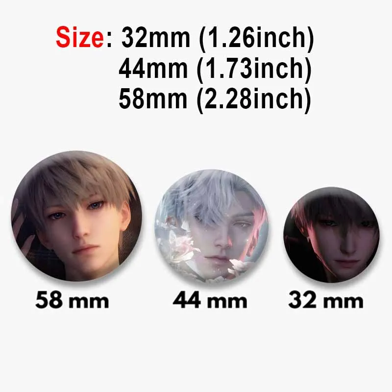 Anime Game Love and Deepspace Button Badges Cartoon Sylus Caleb Zayne Rafayel Brooch Cosplay Badges Backpack Jewelry Accessories