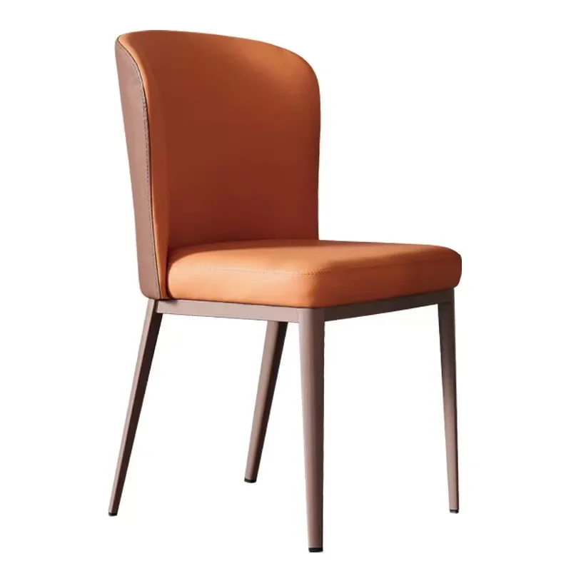 Wrought iron soft bag back chair, hotel restaurant home dining chair, hotel room book chair