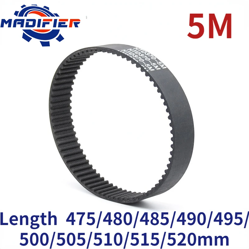 GKTOOLS 5M Width 10/15/20/25/30mm Closed Loop Rubber Timing Belt Length 475/480/485/490/495/500/505/510/515/520mm