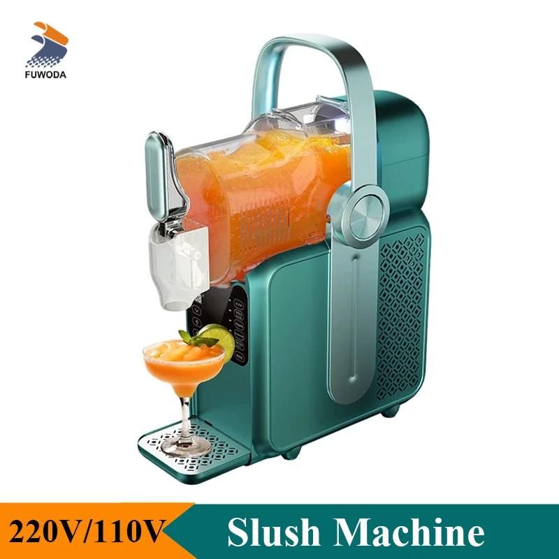ماكينة تصنيع السلوشي التجارية بخزان واحد سعة 2 لتر مع مقبض، خلاط صانع عصير عصير سهل الحمل #2
