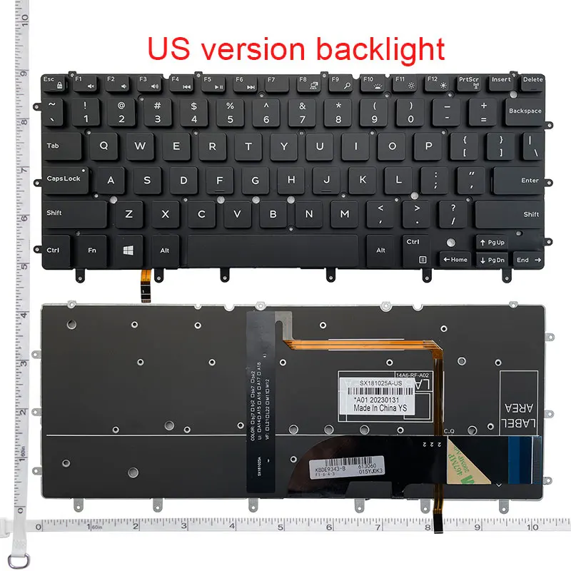 US/FR English NEW Laptop Keyboard For DELL Inspiron XPS 13 9343 9350 9360 15BR N7547 N7548 P54G P41F