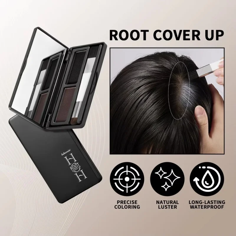 Hairline Filling Palette Hair Dye Palette With Brush Instant Grey Coverage Long Lasting Waterproof Covered White Hairs