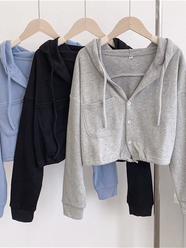 

Симпатичные толстовки с капюшоном Y2K для женщин, материал для ношения, толстая молния, спортивные базовые принты, вышитый декор с несколькими карманами