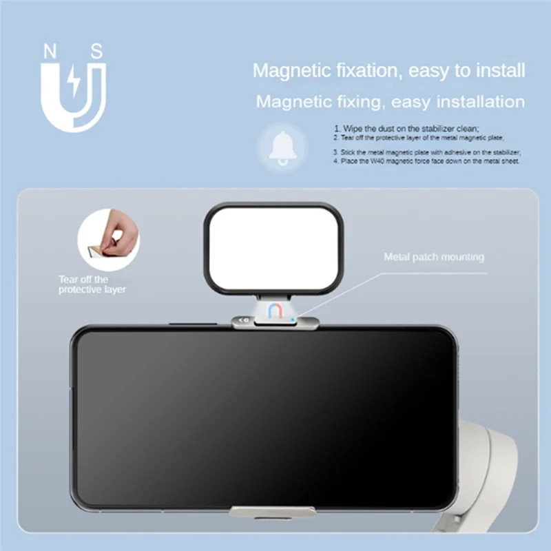 1 Set ABS For DJI Feiyu Handheld Stabilizer Fill Light Mini Multi-Function Beauty Light Outside Shooting Live Light