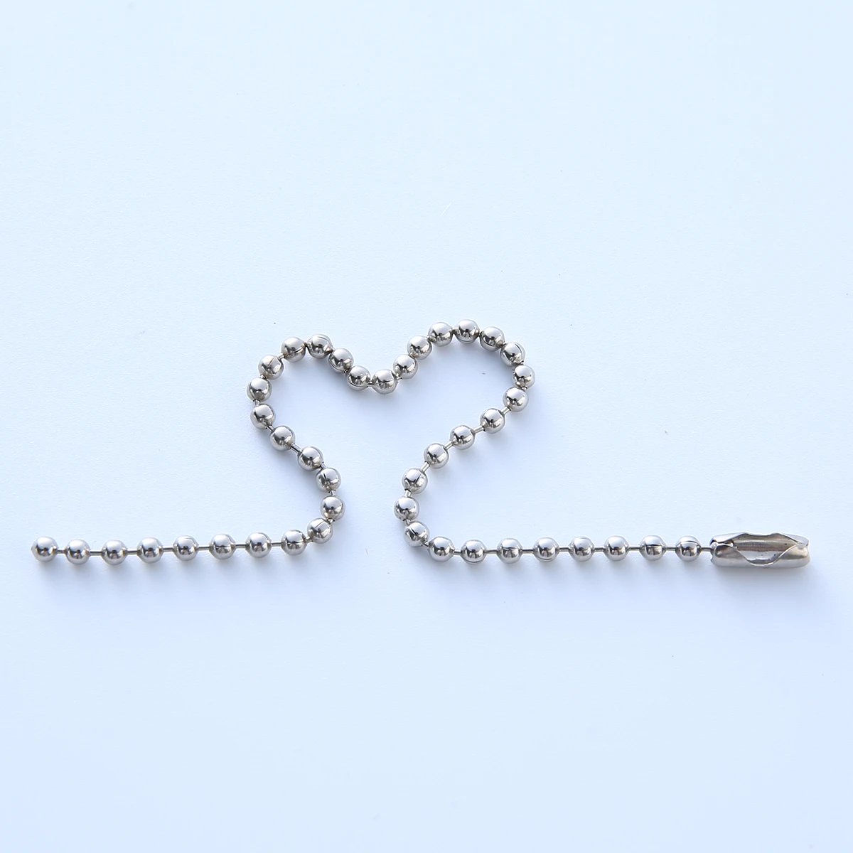 둥근 볼 길이 키체인 태그 벌크 체인, DIY 쥬얼리 제작용 커넥터 포함, 비드 체인, 8 cm, 10 cm, 12 cm, 15cm, 50 개, 100 개, 500 개