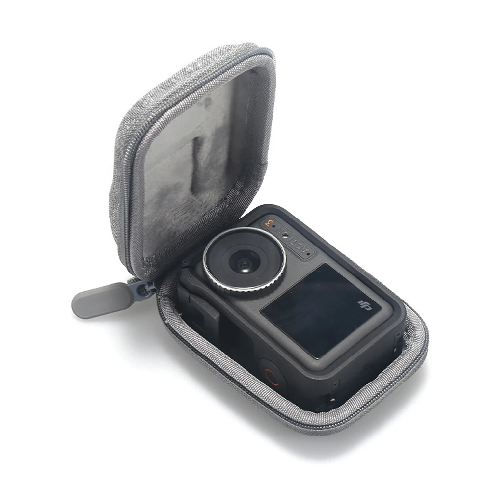 1 قطعة حقيبة حل التخزين لكاميرا DJI Action 4 / Action 3 بأمان حقيبة مقاومة للماء للصدمات 10*7.2*4.2 سم