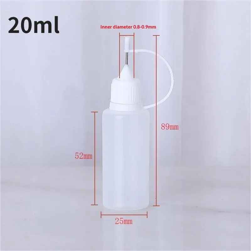 10 Pcs Needle Tip Squeeze Dispensing Bottles Soft Flexible Body Multiple Sizes Perfect For DIY Crafts Glue Ink Storage