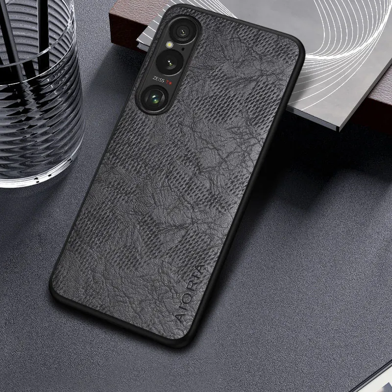 Case for Sony Xperia 1 10VI   Business wind cortex pattern Leather cover for XPeria 1VI case