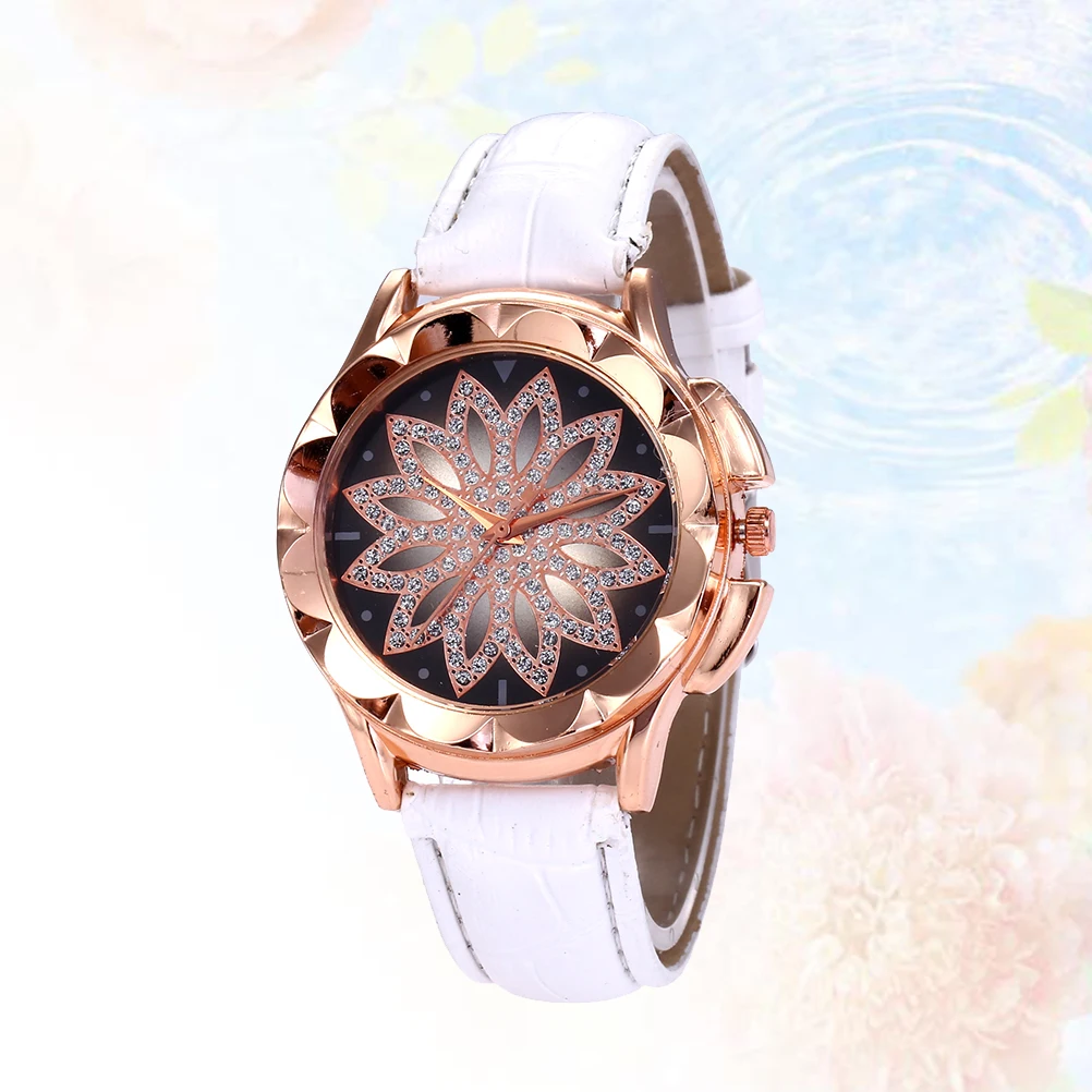 

Белые элегантные кварцевые часы со стразами, модные женские наручные часы, подарок на Новый год, день рождения, День благодарения