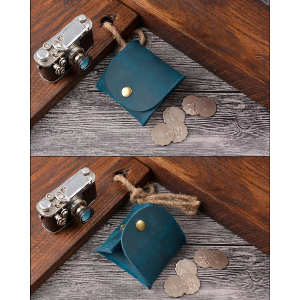 

Blue Retro Mini Coin Purse Small Wallet Storage Pouch Travel Organizer Bag Key Storage Case for Women Women Wallet