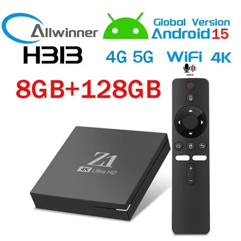 PK Q7 TX1 Smart Android 15 TV Box 5G 2.4G WIFI 4K HDR BT5.0 USB2.0 Z1 IPTV 8GB 128GB Allwinner H313 Quad Core Global Set Top Box