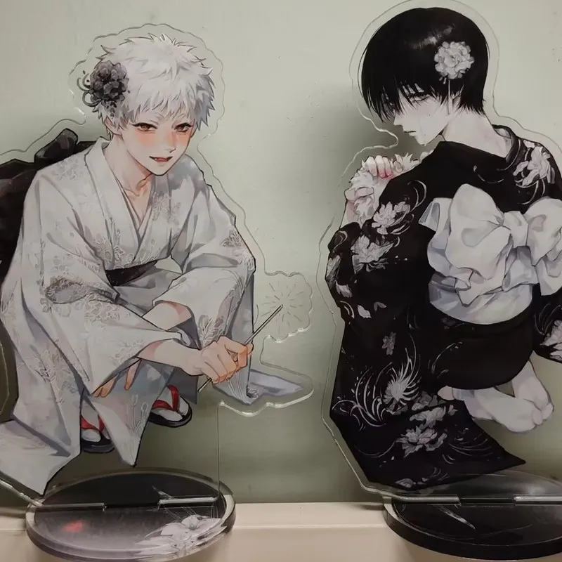 

Летнее акриловое двустороннее кимоно Hikaru Died, стоячая бирка, коллекционная модель, настольный орнамент, веер, подарок, игрушка, креативный дизайн