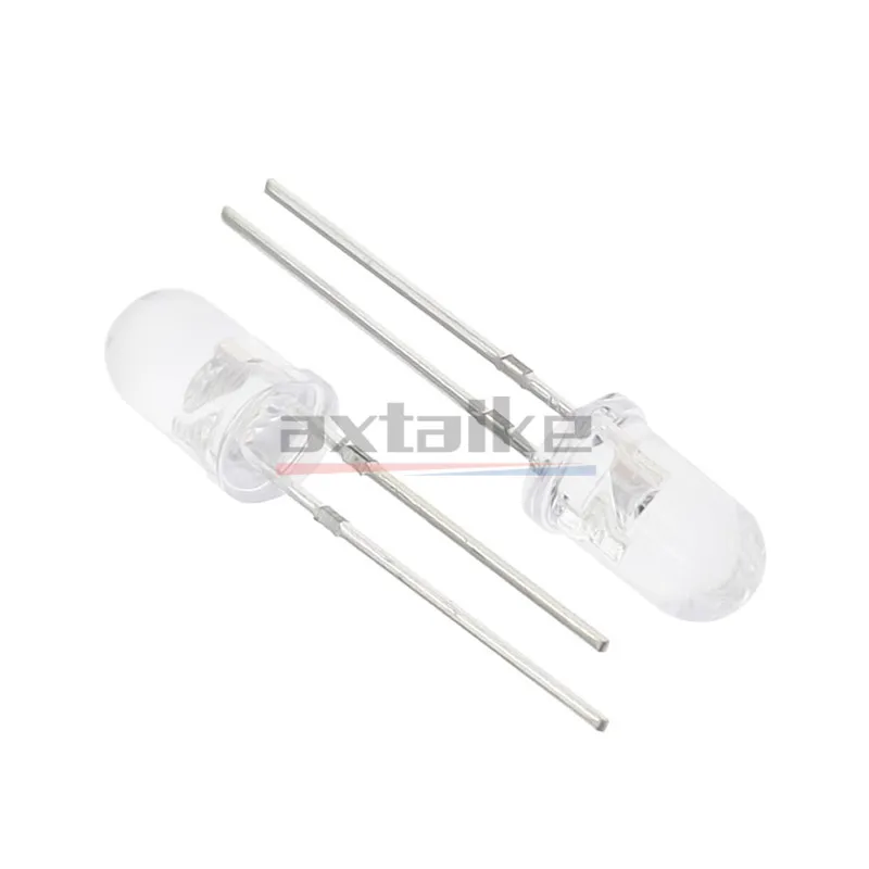 100PCS 3mm 5mm Super Helle Wasser Klar Grün Rot Weiß Gelb Blau Licht Led-lampen Emitting Diode transparent Runde