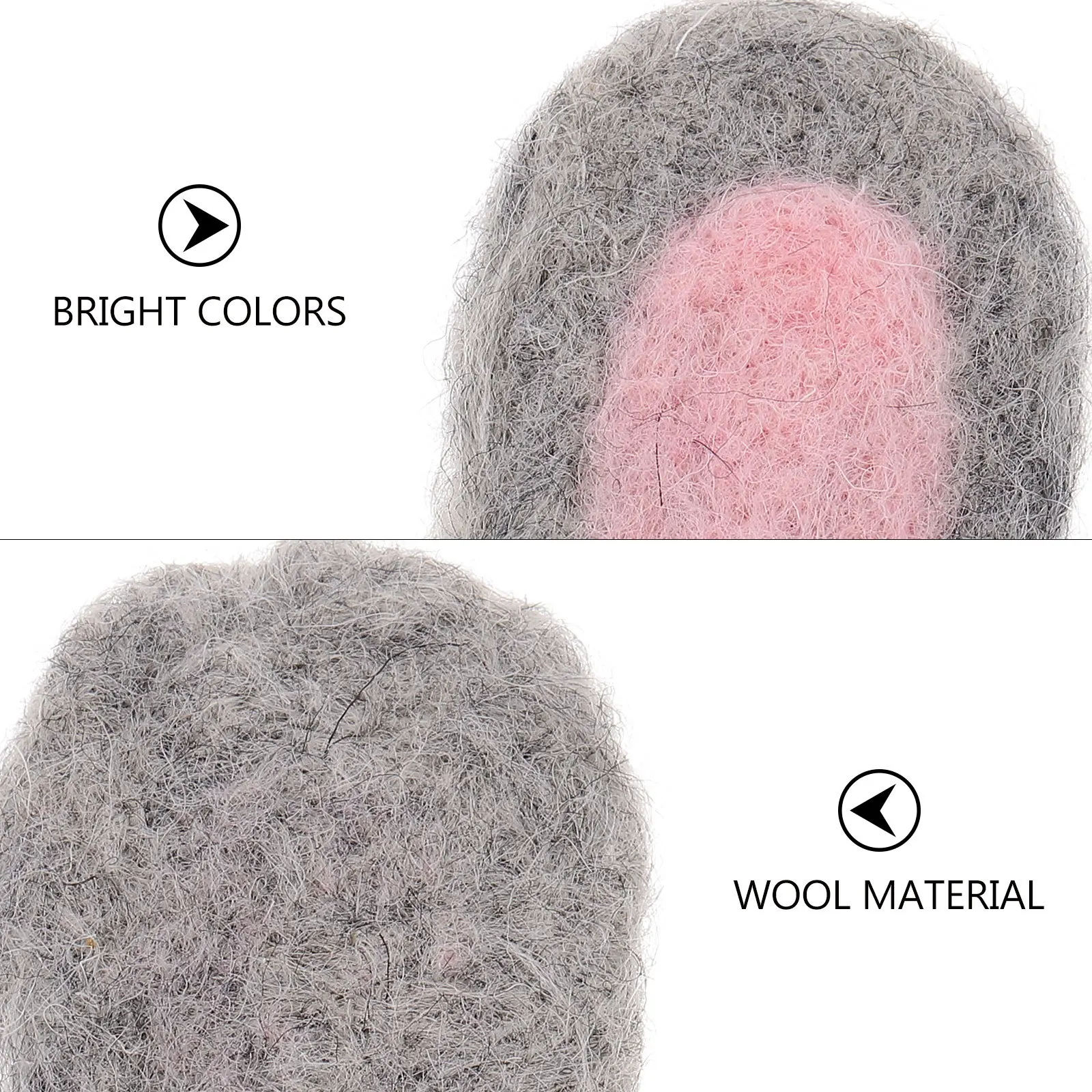 

4Pcs DIY Bunny Ear Felt Hair Band Accessories Practical Handmade Hairpin Supplies Durable Wool Felt Creative Hair Clip Materials