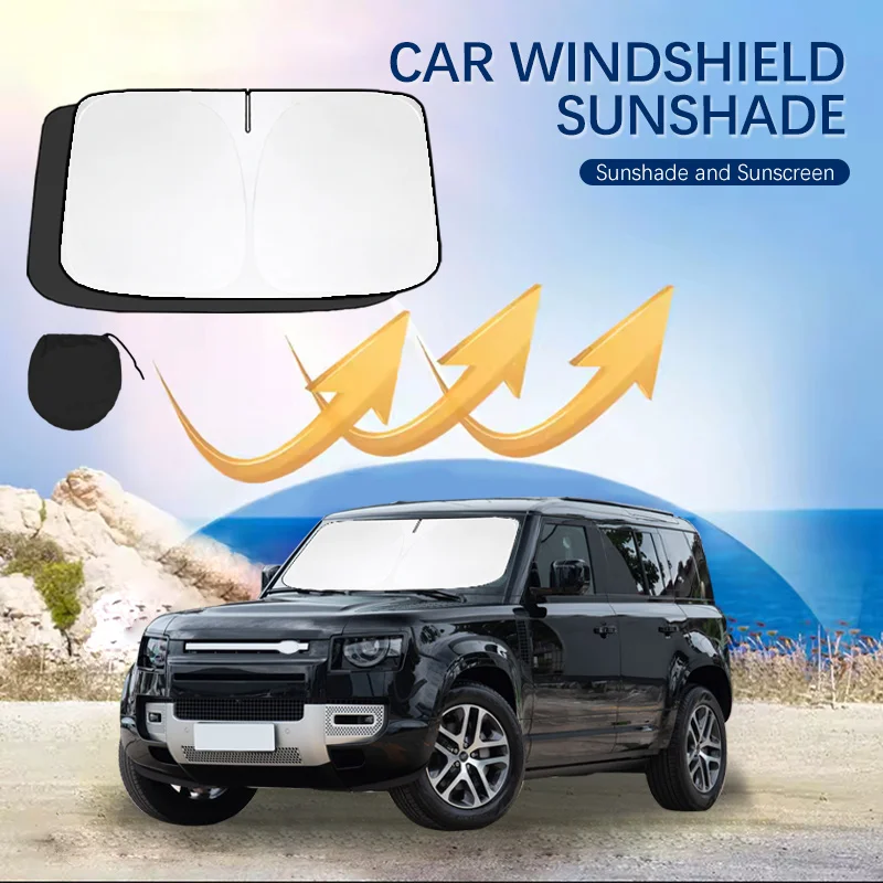 

For Land Rover Defender 90 110 130 Windshield Sun Shade Sunshade Sun Visor Protector Foldable Blocks UV Rays Laser Sun Protector