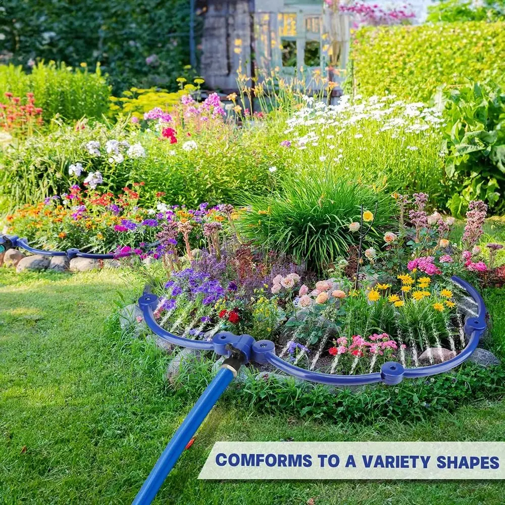 

360° Root Sprinkler Y Hose Splitter Y-Shaped Hose Distributor Tree Watering Ring Targeted Water 33 cm Tree Watering Ring