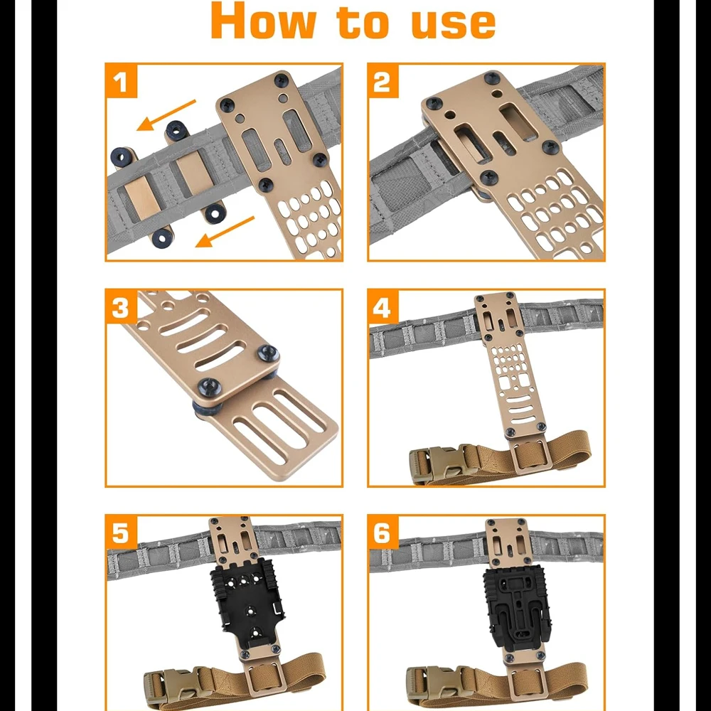 Adaptador QLS modular para funda táctica con plataforma pierna caída - imagen 5
