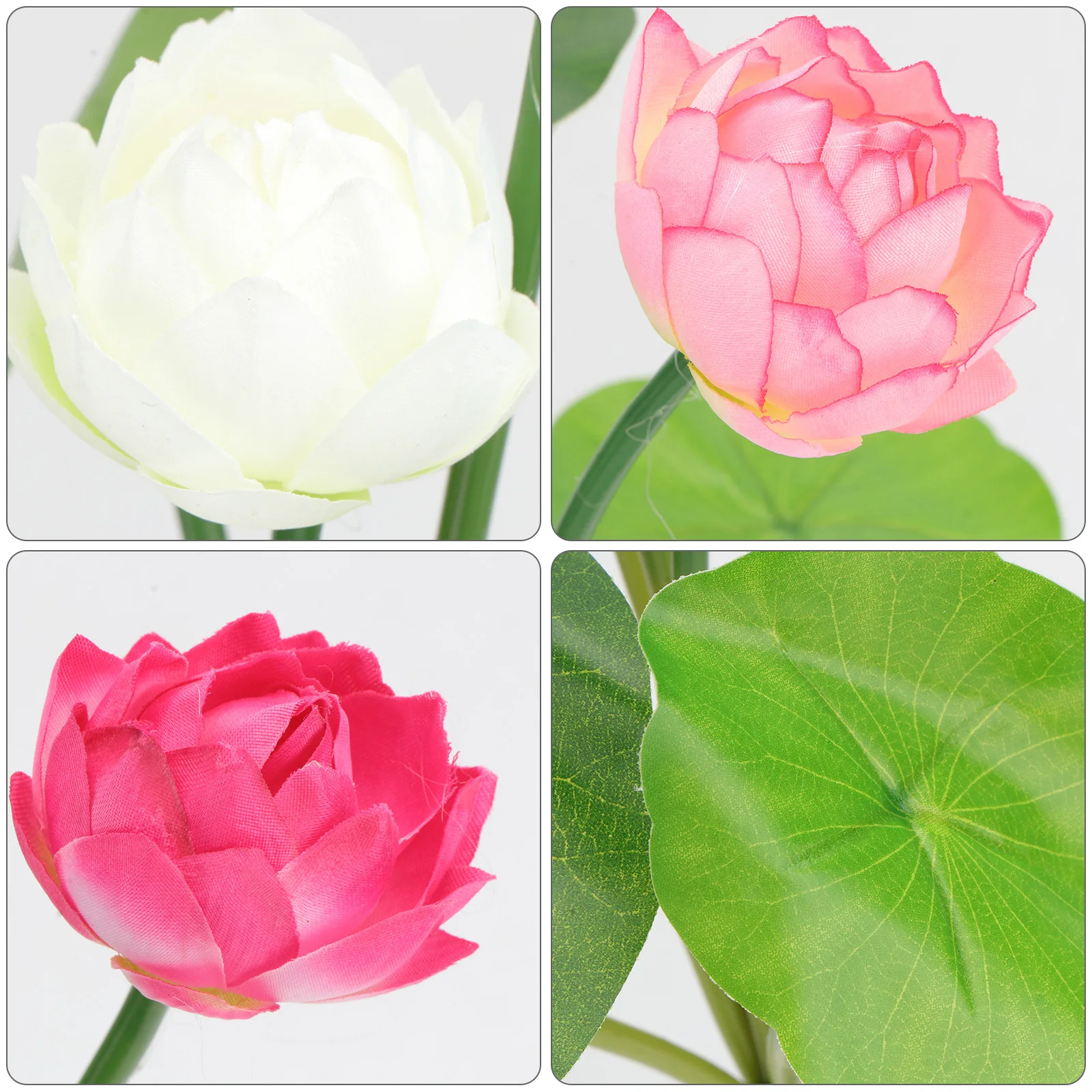 

3Pcs Imitation Lotus Fish Tank Plastic Props Realistic Simulation Lotus Ornament for Home Restaurant Aquarium Decoration